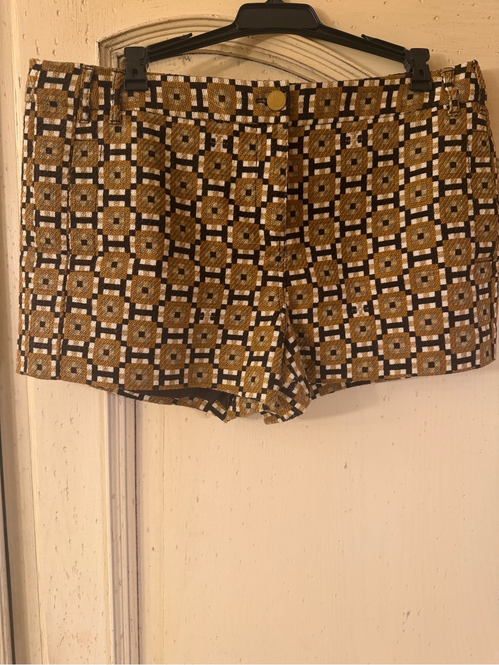 Vintage Tory Burch geometric Shorts size 12 EUC high rise with pockets very cool